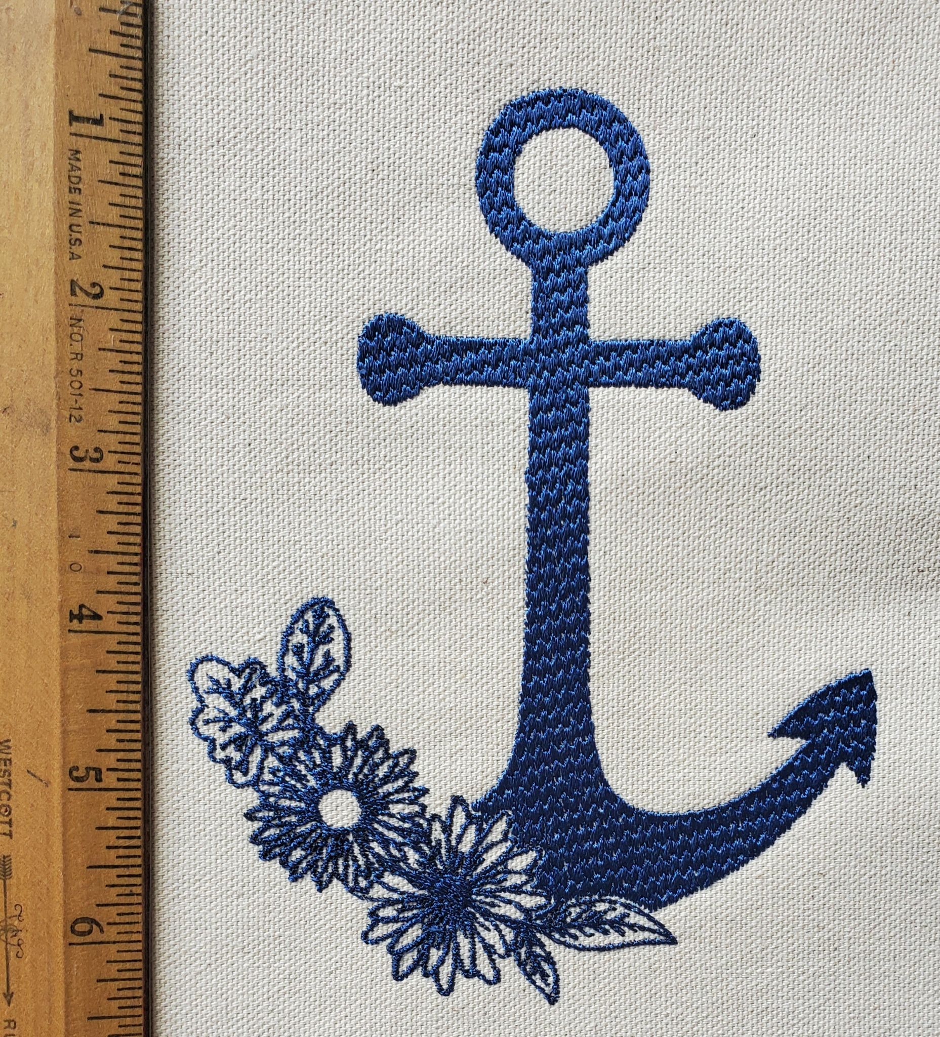 Anchor with-flowers-zentangle-embroidery-Jennifer-Wheatley